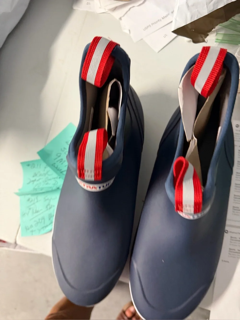 Extra tough men’s size 9 Navy Rain Boots new without box 4980